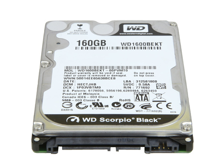 HDD SATA 2.5 WD1600BEKT-00PVMT0 WD WD Scorpio Black 160GB 7.2K (1)